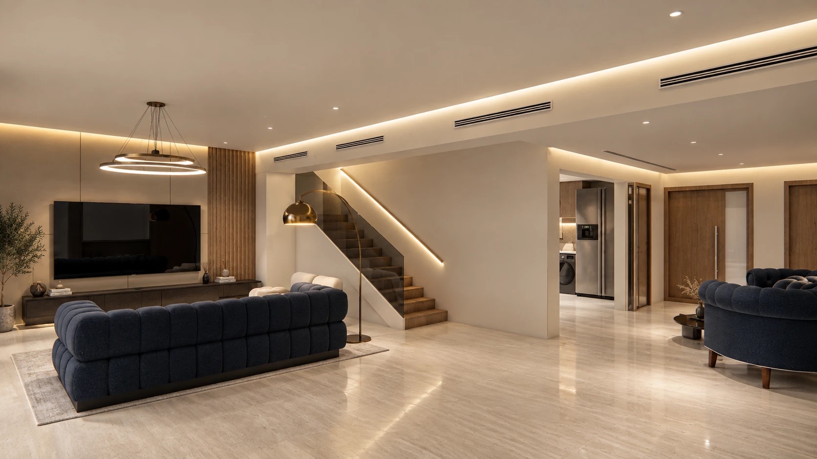 Living room & staircase